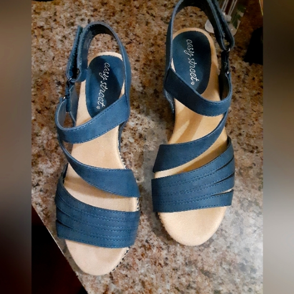 Easy Street Navy Sandals